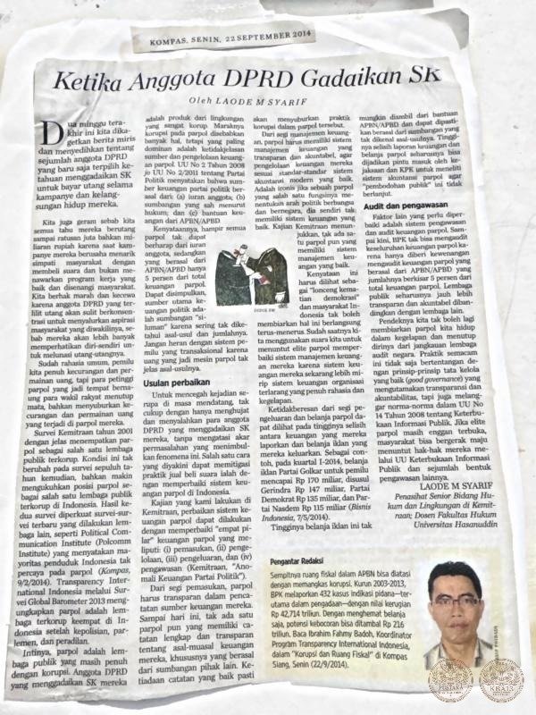 Ketika Anggota DPRD Gadaikan SK