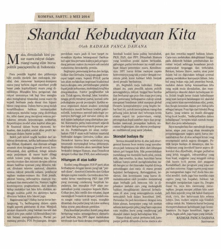Skandal Kebudayaan Kita