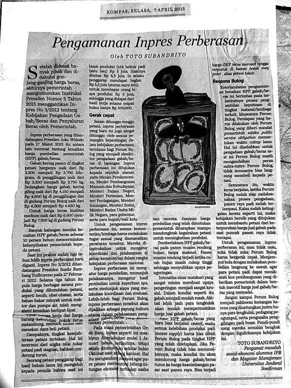 Pengamanan Inpres Perberasan