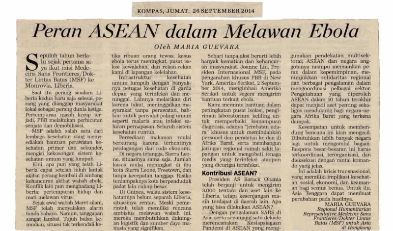 Peran ASEAN dalam Melawan Ebola