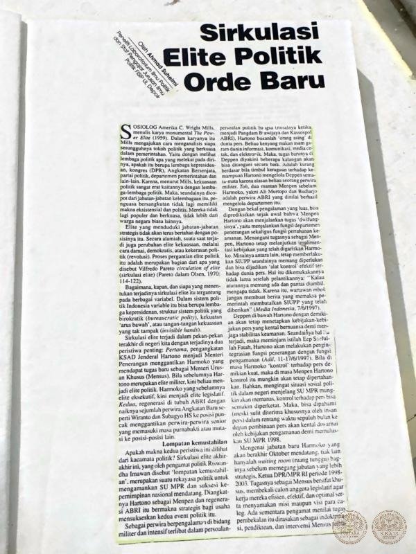 Sirkulasi Elite Politik Orde Baru
